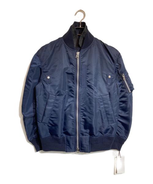 sacai（サカイ）sacai (サカイ) ドッキングMA-1ジャケット ネイビー サイズ:1の古着・服飾アイテム
