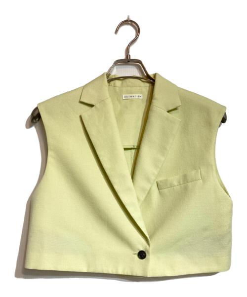 ESTNATION（エストネーション）ESTNATION (エストネーション) テーラードショートベスト グリーン サイズ:Freeの古着・服飾アイテム