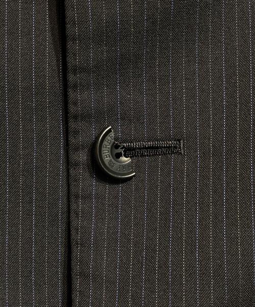 BURBERRY BLACK LABEL（バーバリーブラックレーベル）BURBERRY BLACK LABEL (バーバリーブラックレーベル) ストライプスーツ ブラック サイズ:38の古着・服飾アイテム