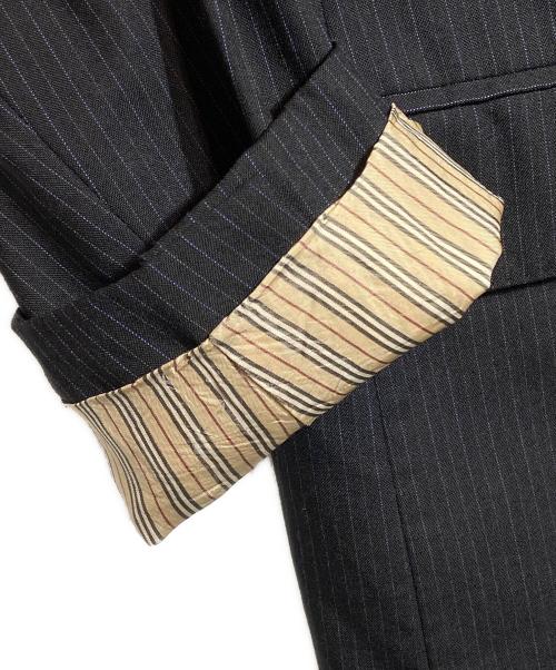 BURBERRY BLACK LABEL（バーバリーブラックレーベル）BURBERRY BLACK LABEL (バーバリーブラックレーベル) ストライプスーツ ブラック サイズ:38の古着・服飾アイテム