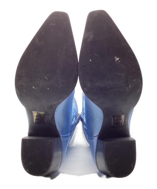 Jeffrey Campbell（ジェフリーキャンベル）Jeffrey Campbell (ジェフリーキャンベル) メタリックウエスタンブーツ ブルー サイズ:39の古着・服飾アイテム