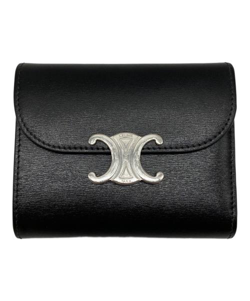 CELINE（セリーヌ）CELINE (セリーヌ) スモール フラップウォレット ブラックの古着・服飾アイテム