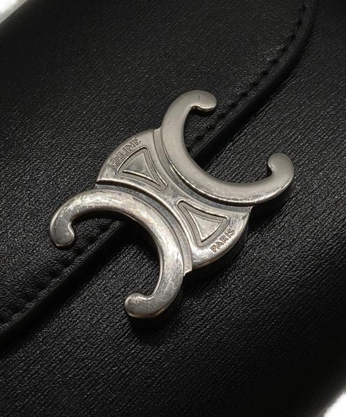 CELINE（セリーヌ）CELINE (セリーヌ) スモール フラップウォレット ブラックの古着・服飾アイテム