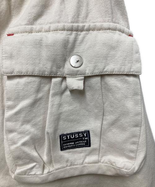 stussy（ステューシー）stussy (ステューシー) ハーフパンツ ホワイト サイズ:Lの古着・服飾アイテム
