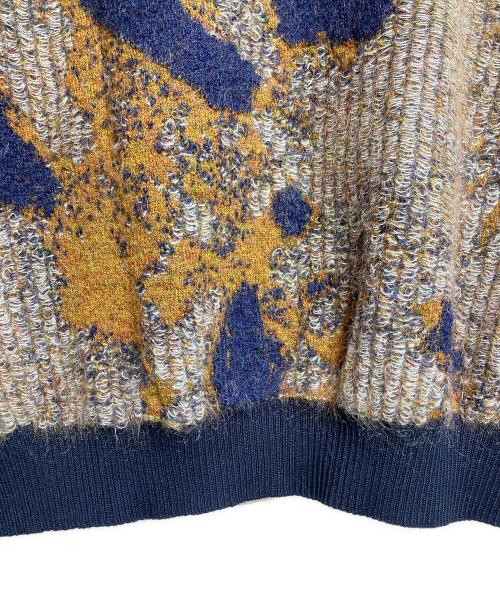 Y-3（ワイスリー）Y-3 (ワイスリー) CAMO KNIT CREW SWEATER ネイビー サイズ:Lの古着・服飾アイテム