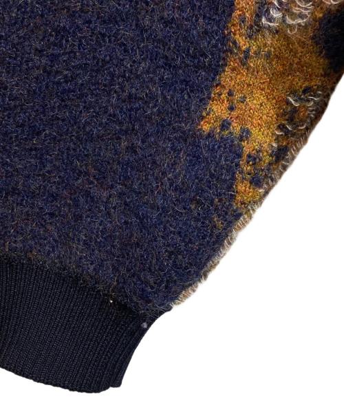 Y-3（ワイスリー）Y-3 (ワイスリー) CAMO KNIT CREW SWEATER ネイビー サイズ:Lの古着・服飾アイテム