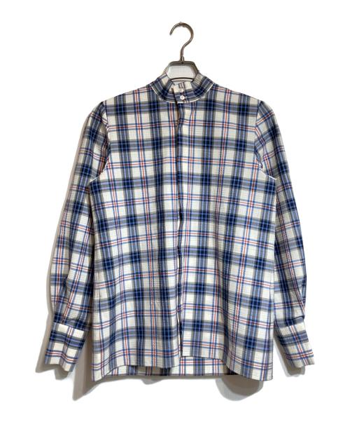 BELPER（ベルパー）BELPER (ベルパー) シアサッカーボウタイシャツ ブルー サイズ:Fの古着・服飾アイテム