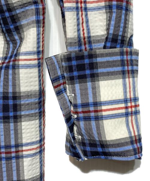 BELPER（ベルパー）BELPER (ベルパー) シアサッカーボウタイシャツ ブルー サイズ:Fの古着・服飾アイテム