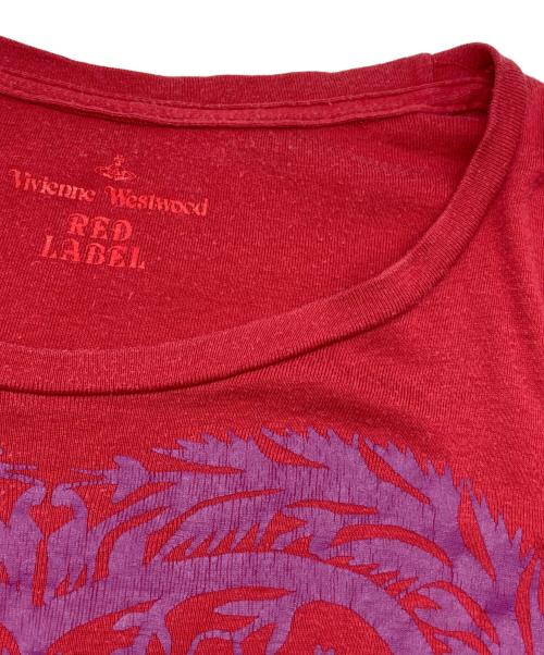 Vivienne Westwood RED LABEL（ヴィヴィアンウエストウッドレッドレーベル）Vivienne Westwood RED LABEL (ヴィヴィアンウエストウッドレッドレーベル) プリントカットソー レッド サイズ:3の古着・服飾アイテム