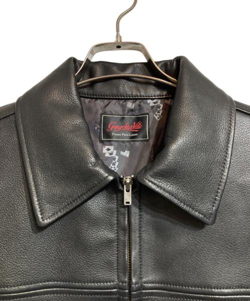 GANGSTERVILLE（ギャングスタービル）GANGSTERVILLE (ギャングスタービル) RIPTIDE CLUB LIGHT LEATHER JACKET ブラック サイズ:XLの古着・服飾アイテム