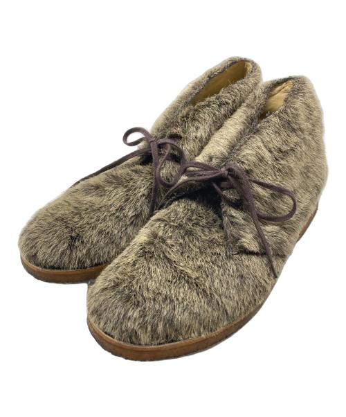 COMME des GARCONS HOMME PLUS（コムデギャルソンオムプリュス）COMME des GARCONS HOMME PLUS (コムデギャルソンオムプリュス) ファーチャッカブーツ ブラウン サイズ:27cmの古着・服飾アイテム