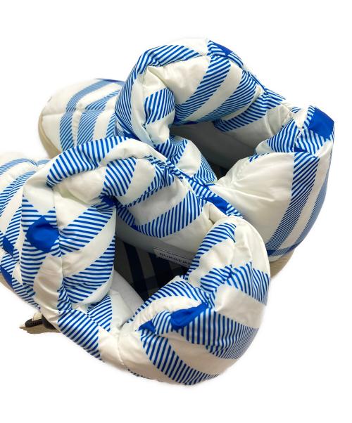 BURBERRY（バーバリー）BURBERRY (バーバリー) Check Pillow Boots ブルー サイズ:41の古着・服飾アイテム