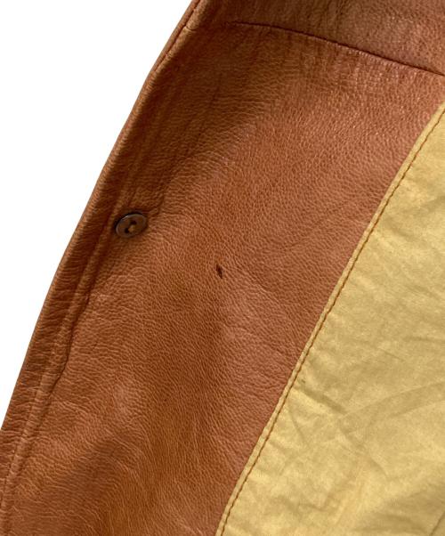 SOLID JEANS（ソリッド ジーンズ）SOLID JEANS (ソリッド ジーンズ) レザージャケット ブラウン サイズ:Lの古着・服飾アイテム