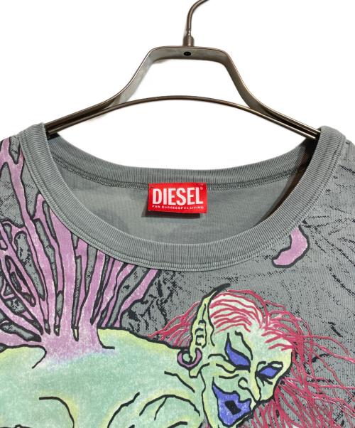 DIESEL（ディーゼル）DIESEL (ディーゼル) ロングスリーブカットソー グレー サイズ:Lの古着・服飾アイテム