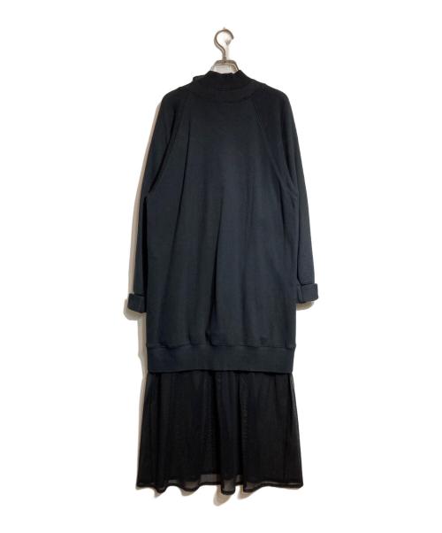 Graphpaper（グラフペーパー）Graphpaper (グラフペーパー) Strap Collar Layered Sweat Dress ブラック サイズ:00の古着・服飾アイテム
