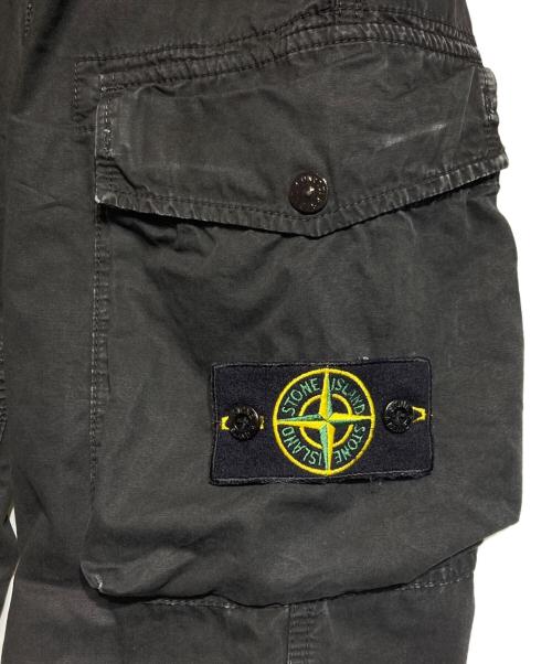 STONE ISLAND（ストーンアイランド）STONE ISLAND (ストーンアイランド) BRUSHED COTTON CANVAS OLD EFFECT CARGO PANTS ブラック サイズ:30の古着・服飾アイテム