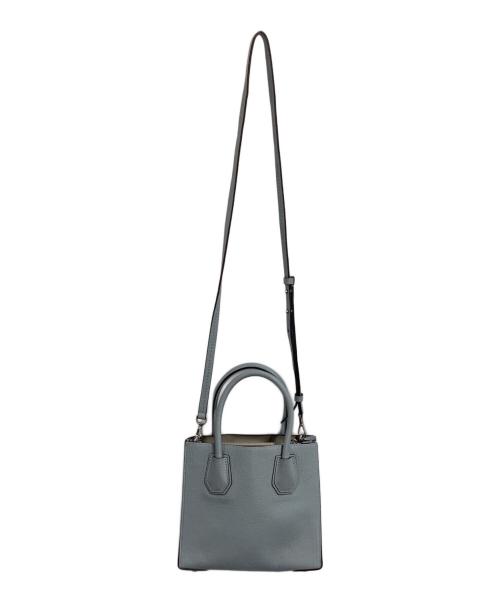 MICHAEL KORS（マイケル・コース）MICHAEL KORS (マイケルコース) Mercer Medium Pebbled Leather Crossbody Bag(マーサーミディアムぺブルドレザークロスボディバッグ) ブルーの古着・服飾アイテム