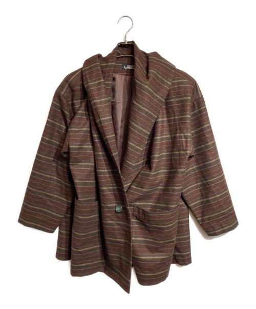 ISSEY MIYAKE PERMANENTE（イッセイミヤケ ペルマネンテ）ISSEY MIYAKE PERMANENTE (イッセイミヤケ ペルマネンテ) フーデッドジャケット ブラウン サイズ:Freeの古着・服飾アイテム