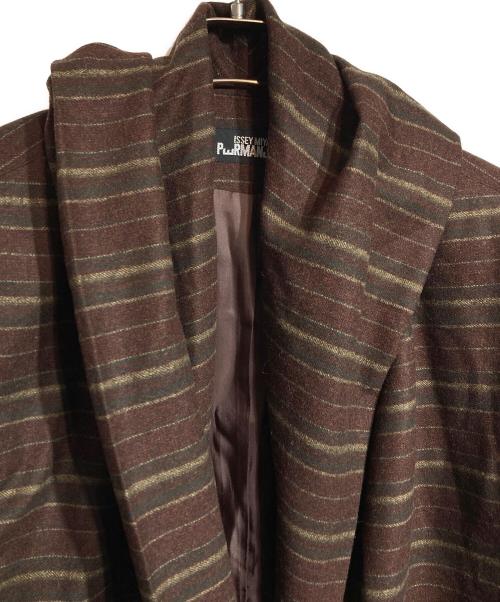 ISSEY MIYAKE PERMANENTE（イッセイミヤケ ペルマネンテ）ISSEY MIYAKE PERMANENTE (イッセイミヤケ ペルマネンテ) フーデッドジャケット ブラウン サイズ:Freeの古着・服飾アイテム