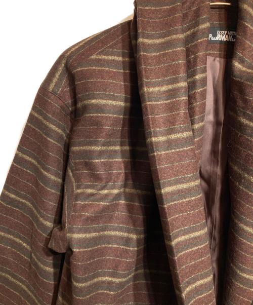 ISSEY MIYAKE PERMANENTE（イッセイミヤケ ペルマネンテ）ISSEY MIYAKE PERMANENTE (イッセイミヤケ ペルマネンテ) フーデッドジャケット ブラウン サイズ:Freeの古着・服飾アイテム