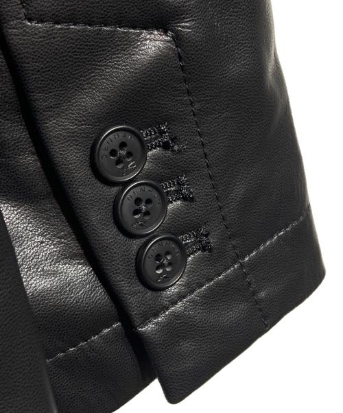 Denham（デンハム）Denham (デンハム) LEATHER TAILOR JACKET ブラック サイズ:LARGEの古着・服飾アイテム
