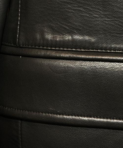 Denham（デンハム）Denham (デンハム) LEATHER TAILOR JACKET ブラック サイズ:LARGEの古着・服飾アイテム