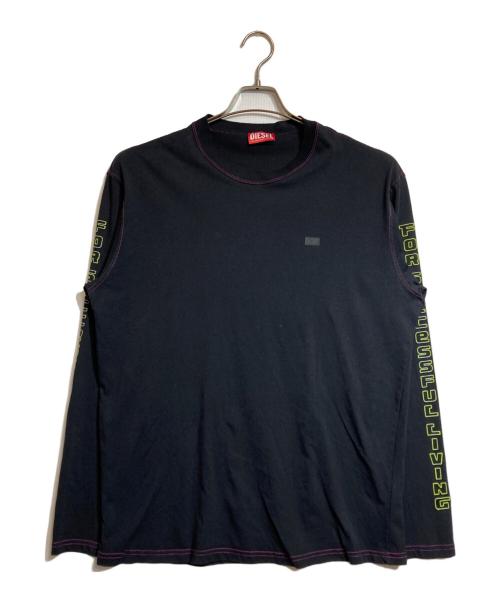 DIESEL（ディーゼル）DIESEL (ディーゼル) ロングスリーブカットソー ブラック サイズ:Mの古着・服飾アイテム
