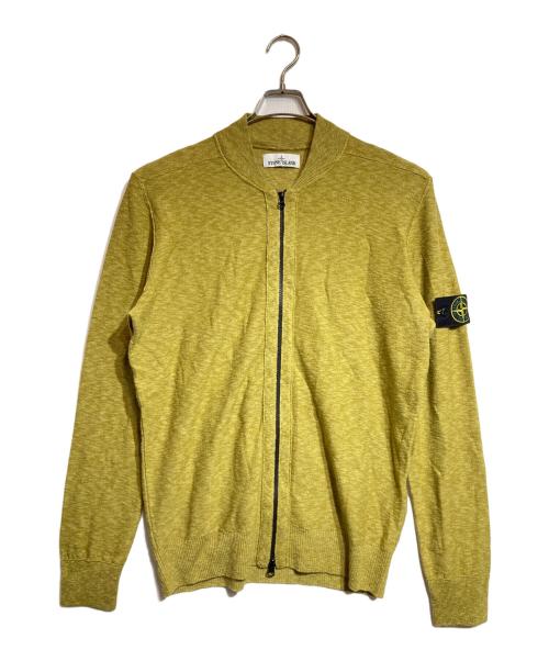 STONE ISLAND（ストーンアイランド）STONE ISLAND (ストーンアイランド) ニットブルゾン イエロー サイズ:XLの古着・服飾アイテム