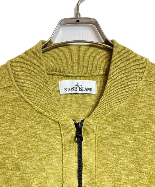 STONE ISLAND（ストーンアイランド）STONE ISLAND (ストーンアイランド) ニットブルゾン イエロー サイズ:XLの古着・服飾アイテム