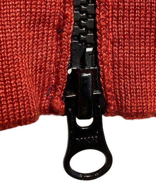 STONE ISLAND（ストーンアイランド）STONE ISLAND (ストーンアイランド) ロゴパッチジップアップニット レッド サイズ:Lの古着・服飾アイテム