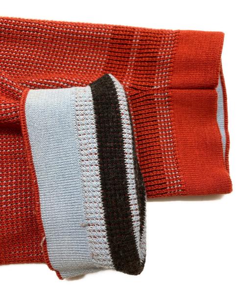 STONE ISLAND（ストーンアイランド）STONE ISLAND (ストーンアイランド) ロゴパッチジップアップニット レッド サイズ:Lの古着・服飾アイテム