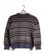 ISSEY MIYAKE by all style coイッセイミヤケ）の古着「ボーダーニット」｜ブルー