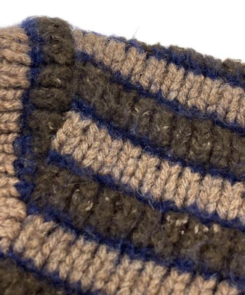 ISSEY MIYAKE by all style co（イッセイミヤケ）ISSEY MIYAKE by all style co (イッセイミヤケ) ボーダーニット ブルー サイズ:Freeの古着・服飾アイテム