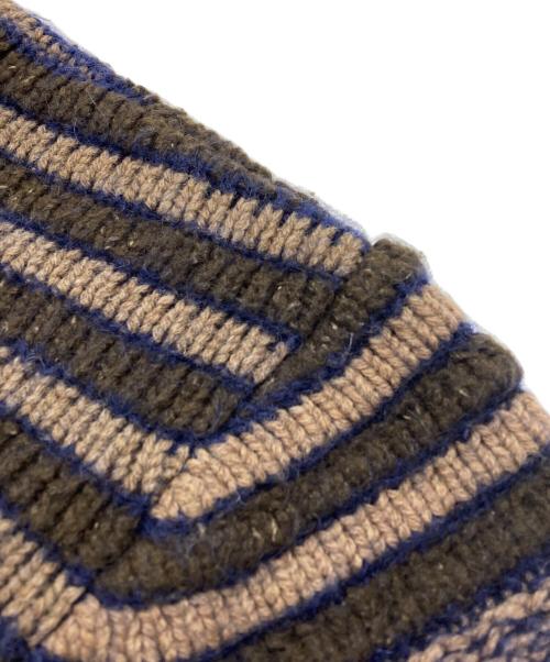 ISSEY MIYAKE by all style co（イッセイミヤケ）ISSEY MIYAKE by all style co (イッセイミヤケ) ボーダーニット ブルー サイズ:Freeの古着・服飾アイテム