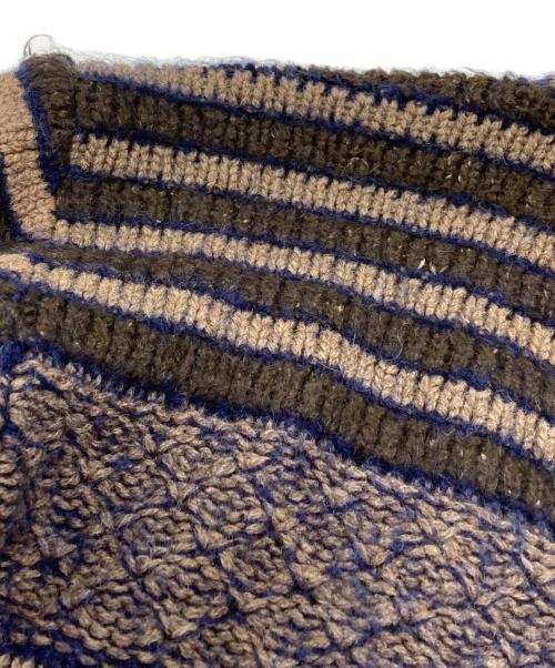 ISSEY MIYAKE by all style co（イッセイミヤケ）ISSEY MIYAKE by all style co (イッセイミヤケ) ボーダーニット ブルー サイズ:Freeの古着・服飾アイテム