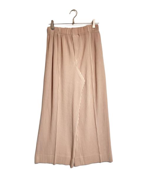 HOMME PLISSE ISSEY MIYAKE（オム プリッセ イッセイ ミヤケ）HOMME PLISSE ISSEY MIYAKE (オム プリッセ イッセイ ミヤケ) プリーツワイドパンツ ピンク サイズ:1の古着・服飾アイテム