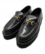 Caminandoカミナンド）の古着「プラットフォームビットローファー」｜ブラック