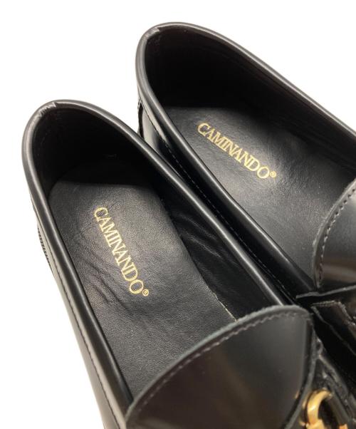 Caminando（カミナンド）Caminando (カミナンド) プラットフォームビットローファー ブラック サイズ:7の古着・服飾アイテム