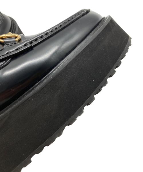 Caminando（カミナンド）Caminando (カミナンド) プラットフォームビットローファー ブラック サイズ:7の古着・服飾アイテム