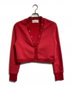 THE HAND SOMEハンサム）の古着「スウェットカーディガン」｜レッド