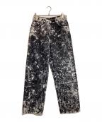 DRIES VAN NOTENドリスヴァンノッテン）の古着「アシッドウォッシュデニムパンツ」｜ブラック