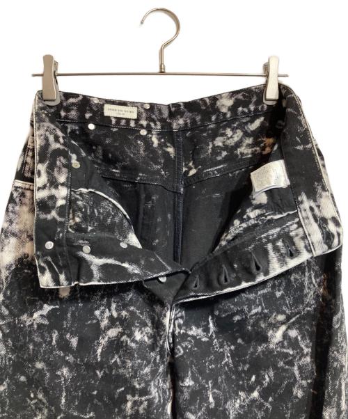 DRIES VAN NOTEN（ドリスヴァンノッテン）DRIES VAN NOTEN (ドリスヴァンノッテン) アシッドウォッシュデニムパンツ ブラック サイズ:30の古着・服飾アイテム