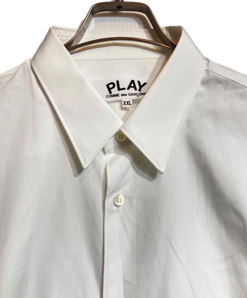 PLAY COMME des GARCONS（プレイコムデギャルソン）PLAY COMME des GARCONS (プレイ コムデギャルソン) ハートワッペンシャツ ホワイト サイズ:XXLの古着・服飾アイテム