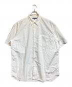 COMME des GARCONS HOMMEコムデギャルソン オム）の古着「綿ブロード製品洗半袖シャツ」｜ホワイト