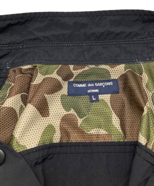 COMME des GARCONS HOMME（コムデギャルソン オム）COMME des GARCONS HOMME (コムデギャルソン オム) ナイロンタイプライター S/S SHIRT ブラック サイズ:Lの古着・服飾アイテム