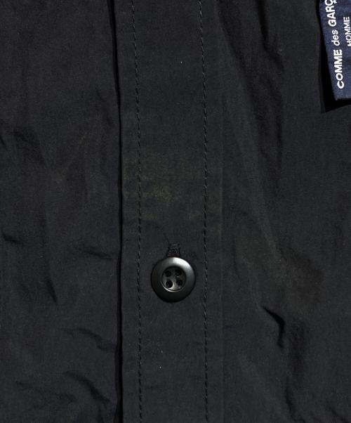 COMME des GARCONS HOMME（コムデギャルソン オム）COMME des GARCONS HOMME (コムデギャルソン オム) ナイロンタイプライター S/S SHIRT ブラック サイズ:Lの古着・服飾アイテム