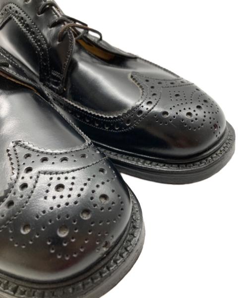 MR MARTI（マルマーティン）MR MARTI (マルマーティン) Fire Dept WingTip Leather Shoes ブラック サイズ:9の古着・服飾アイテム