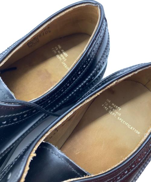 MR MARTI（マルマーティン）MR MARTI (マルマーティン) Fire Dept WingTip Leather Shoes ブラック サイズ:9の古着・服飾アイテム