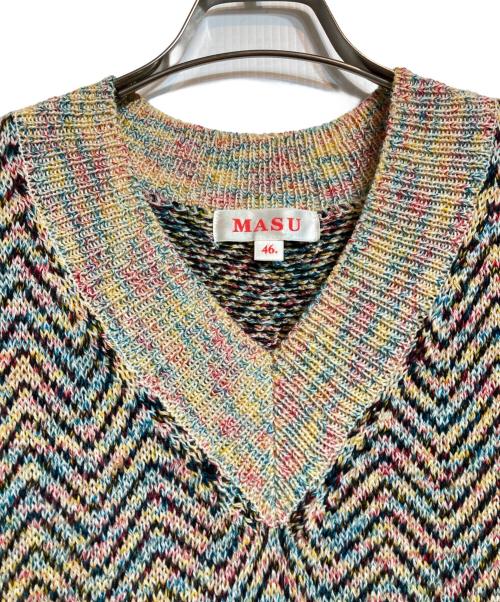 masu（エムエーエスユー）masu (エムエーエスユー) CANDY LONG KNIT VEST マルチカラー サイズ:46の古着・服飾アイテム