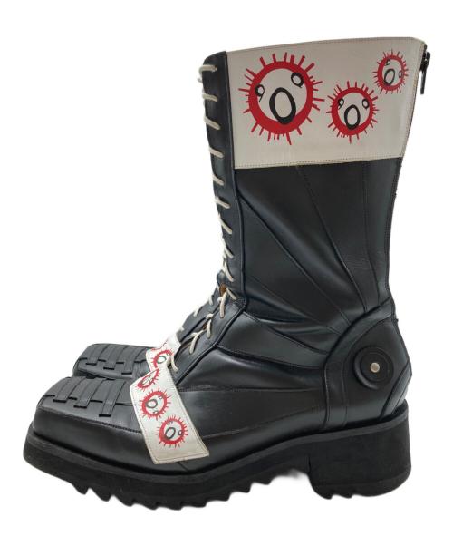 CHARLES JEFFREY LOVERBOY（チャールズ ジェフリー ラバーボーイ）CHARLES JEFFREY LOVERBOY (チャールズ ジェフリー ラバーボーイ) レースアップヒールブーツ ブラック サイズ:43の古着・服飾アイテム